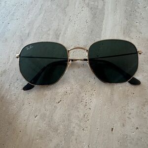 Ray-Ban Gold and Black Sunglasses